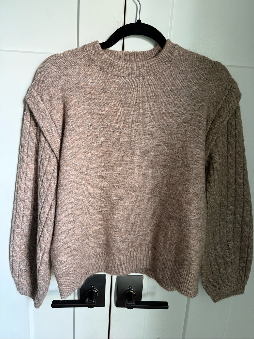 NWT Cozy Crewneck Sweater in Heather Taupe